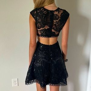 Black sequin dress